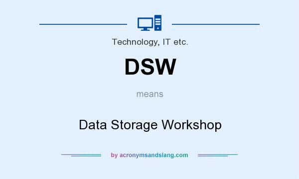 What does DSW mean? It stands for Data Storage Workshop