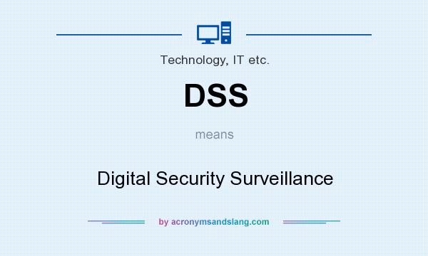What does DSS mean? It stands for Digital Security Surveillance