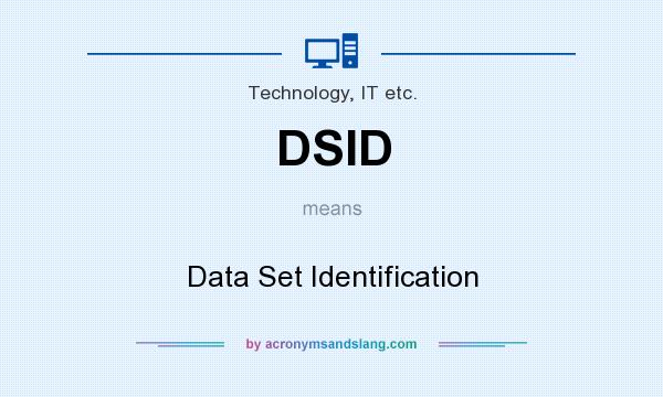 What does DSID mean? It stands for Data Set Identification