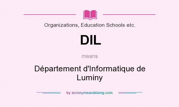 What does DIL mean? It stands for Département d`Informatique de Luminy