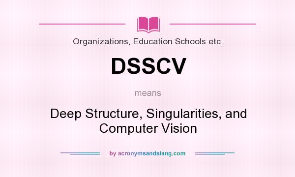 What does DSSCV mean? It stands for Deep Structure, Singularities, and Computer Vision