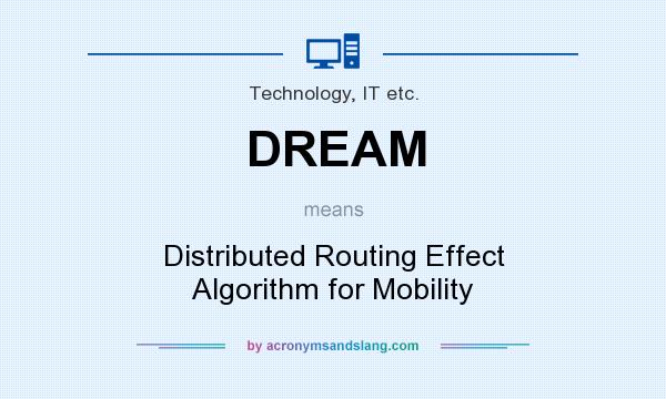 What does DREAM mean? It stands for Distributed Routing Effect Algorithm for Mobility