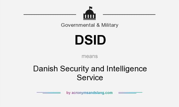 What does DSID mean? It stands for Danish Security and Intelligence Service