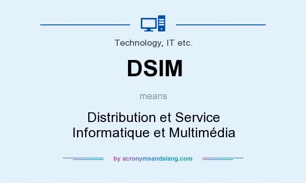What does DSIM mean? It stands for Distribution et Service Informatique et Multimédia