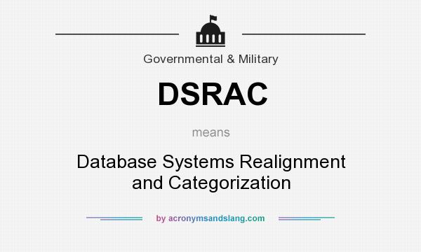 What does DSRAC mean? It stands for Database Systems Realignment and Categorization