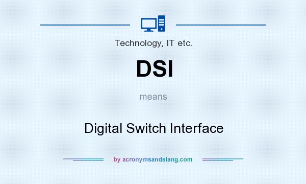 What does DSI mean? It stands for Digital Switch Interface