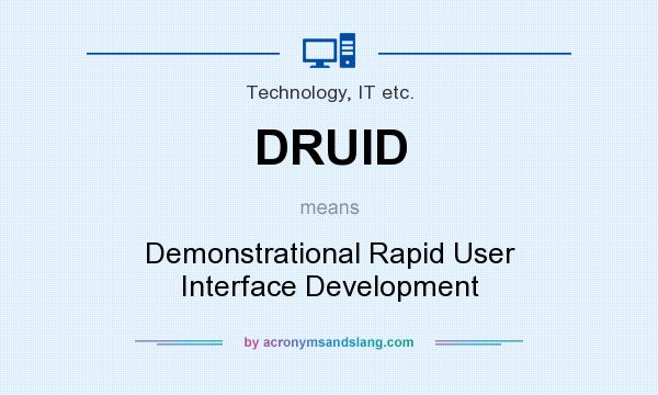 What does DRUID mean? It stands for Demonstrational Rapid User Interface Development
