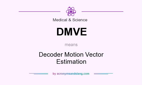 What does DMVE mean? It stands for Decoder Motion Vector Estimation