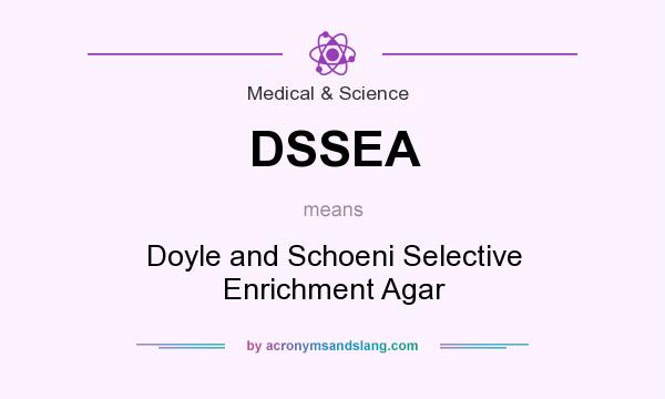 What does DSSEA mean? It stands for Doyle and Schoeni Selective Enrichment Agar