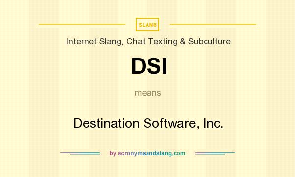 What does DSI mean? It stands for Destination Software, Inc.