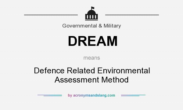 What does DREAM mean? It stands for Defence Related Environmental Assessment Method