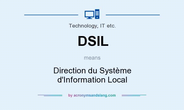 What does DSIL mean? It stands for Direction du Système d`Information Local