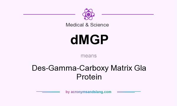 What does dMGP mean? It stands for Des-Gamma-Carboxy Matrix Gla Protein