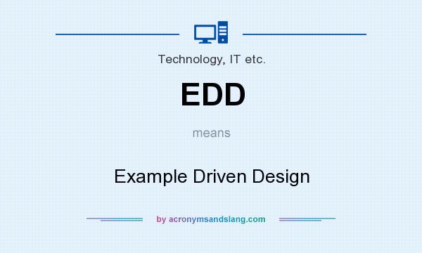What does EDD mean? It stands for Example Driven Design