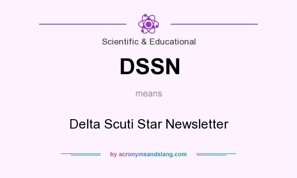 What does DSSN mean? It stands for Delta Scuti Star Newsletter