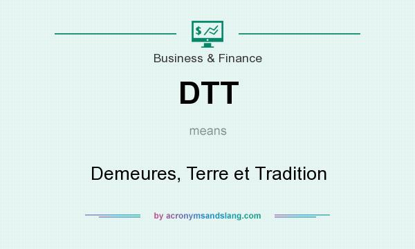 What does DTT mean? It stands for Demeures, Terre et Tradition