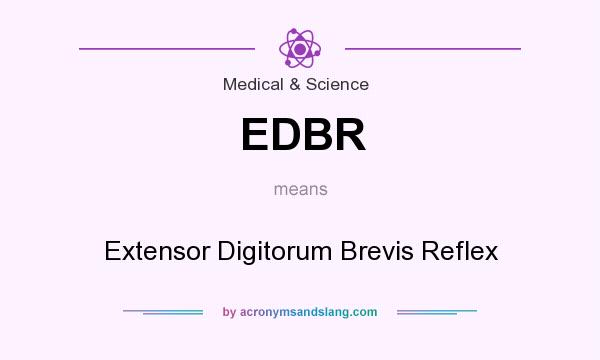 What does EDBR mean? It stands for Extensor Digitorum Brevis Reflex