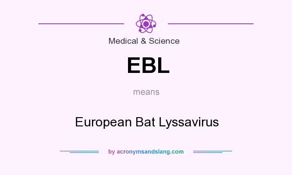 What does EBL mean? It stands for European Bat Lyssavirus