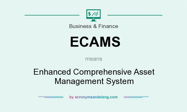 What does ECAMS mean? It stands for Enhanced Comprehensive Asset Management System