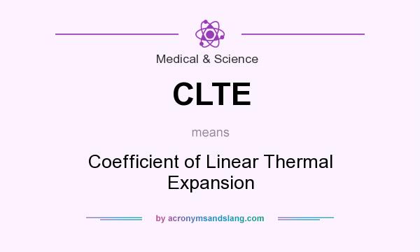 What does CLTE mean? It stands for Coefficient of Linear Thermal Expansion