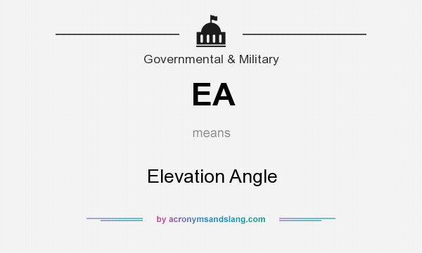 What does EA mean? It stands for Elevation Angle