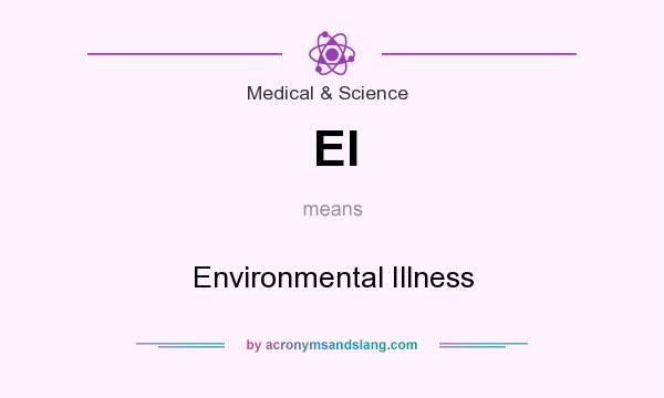 What does EI mean? It stands for Environmental Illness
