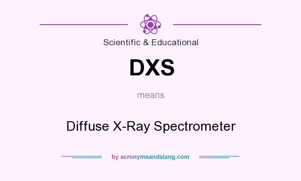 What does DXS mean? It stands for Diffuse X-Ray Spectrometer
