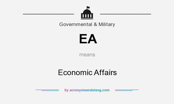 What does EA mean? It stands for Economic Affairs
