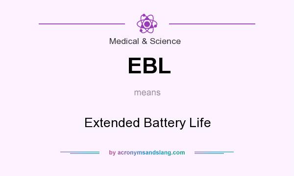 What does EBL mean? It stands for Extended Battery Life