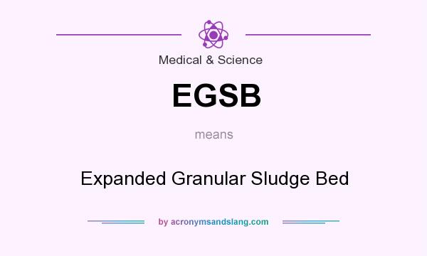 What does EGSB mean? It stands for Expanded Granular Sludge Bed