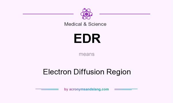 What does EDR mean? It stands for Electron Diffusion Region