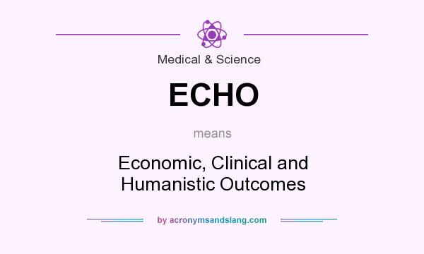 What does ECHO mean? It stands for Economic, Clinical and Humanistic Outcomes