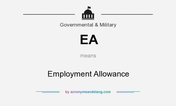 What does EA mean? It stands for Employment Allowance
