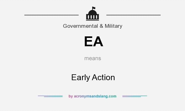 What does EA mean? It stands for Early Action