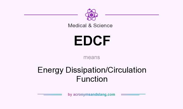 What does EDCF mean? It stands for Energy Dissipation/Circulation Function