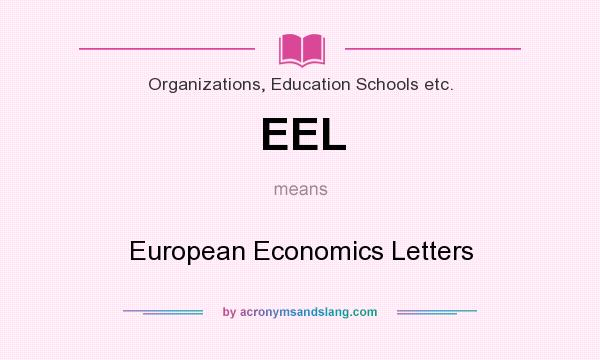 What does EEL mean? It stands for European Economics Letters