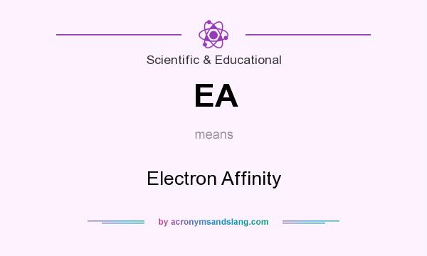 What does EA mean? It stands for Electron Affinity