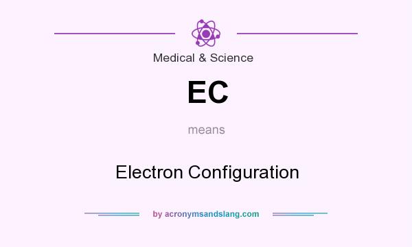 What does EC mean? It stands for Electron Configuration