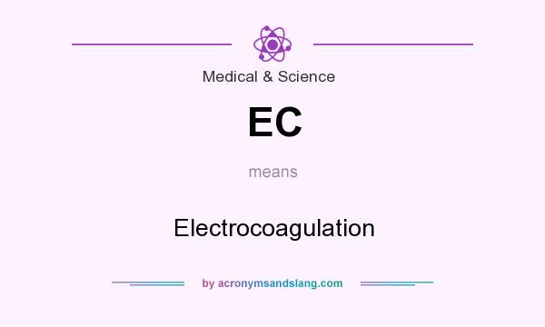 What does EC mean? It stands for Electrocoagulation