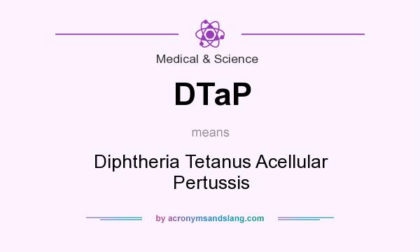 What does DTaP mean? It stands for Diphtheria Tetanus Acellular Pertussis
