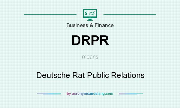 What does DRPR mean? It stands for Deutsche Rat Public Relations