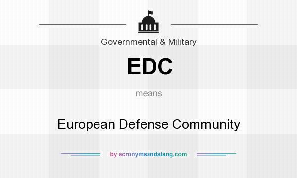 What does EDC mean? It stands for European Defense Community