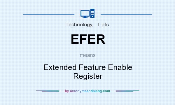 What does EFER mean? It stands for Extended Feature Enable Register