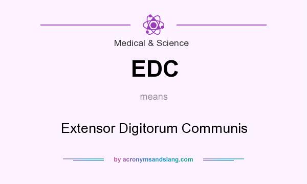 What does EDC mean? It stands for Extensor Digitorum Communis