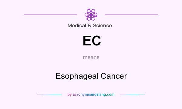 What does EC mean? It stands for Esophageal Cancer
