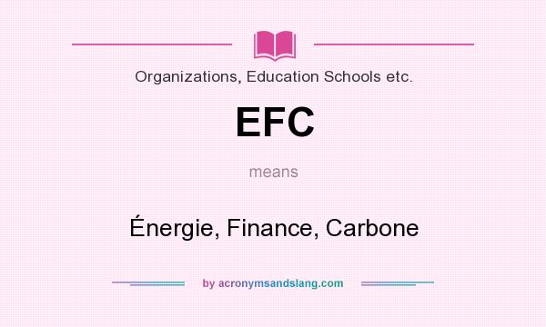 What does EFC mean? It stands for Énergie, Finance, Carbone