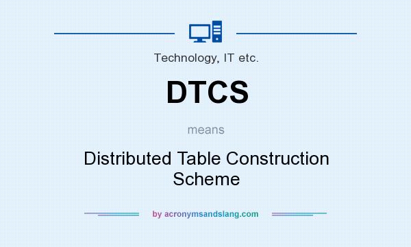 What does DTCS mean? It stands for Distributed Table Construction Scheme