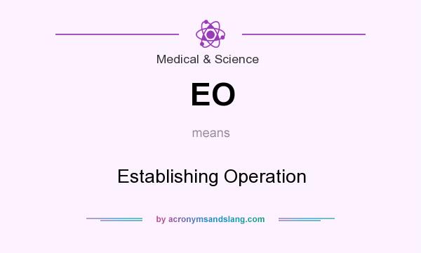 What does EO mean? It stands for Establishing Operation