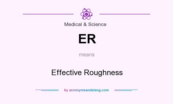 What does ER mean? It stands for Effective Roughness