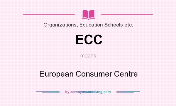 What does ECC mean? It stands for European Consumer Centre